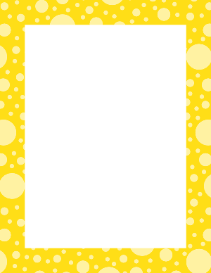 Yellow Random Polka Dot Border