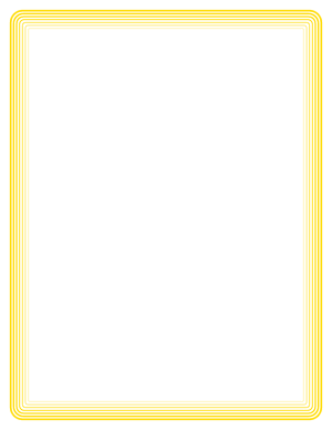 Yellow Rounded Concentric Line Border
