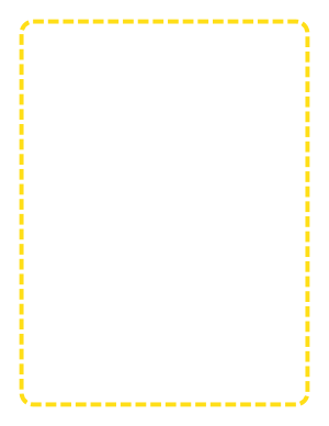 Yellow Rounded Medium Dashed Line Border