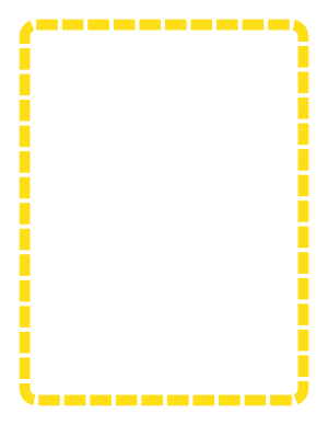 Yellow Rounded Thick Dashed Line Border
