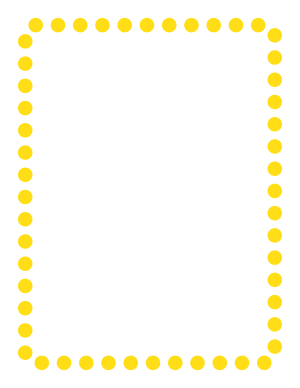 Yellow Rounded Thick Dotted Line Border