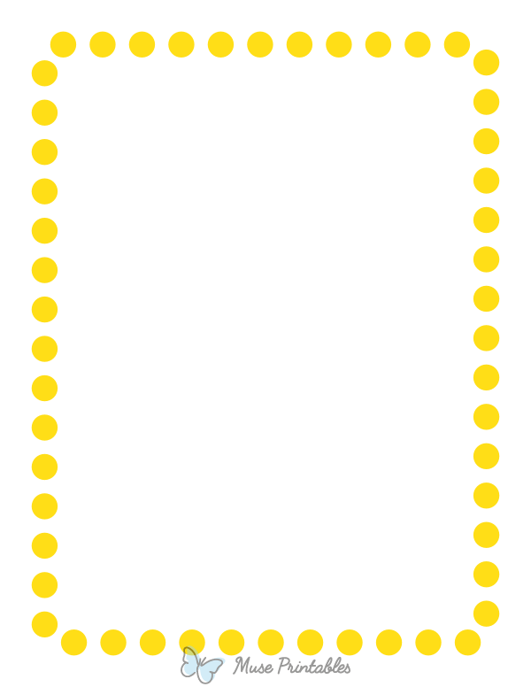 Yellow Rounded Thick Dotted Line Border
