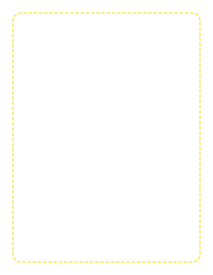 Yellow Rounded Thin Dashed Line Border