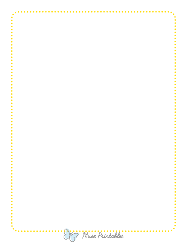 Yellow Rounded Thin Dotted Line Border