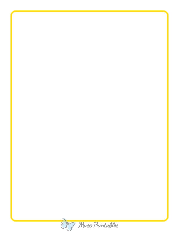 Yellow Rounded Thin Line Border