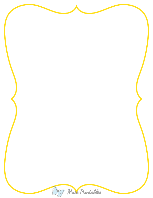 Yellow Simple Bracket Frame Border