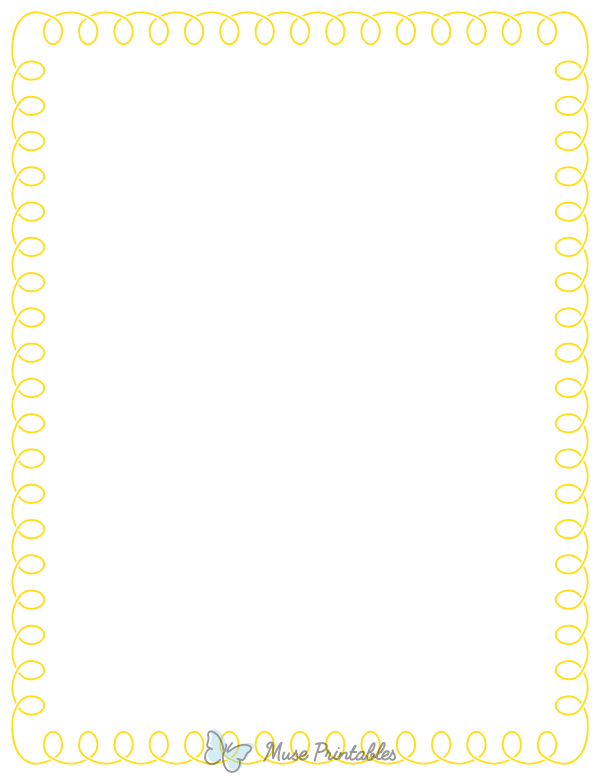 Yellow Simple Loop Border