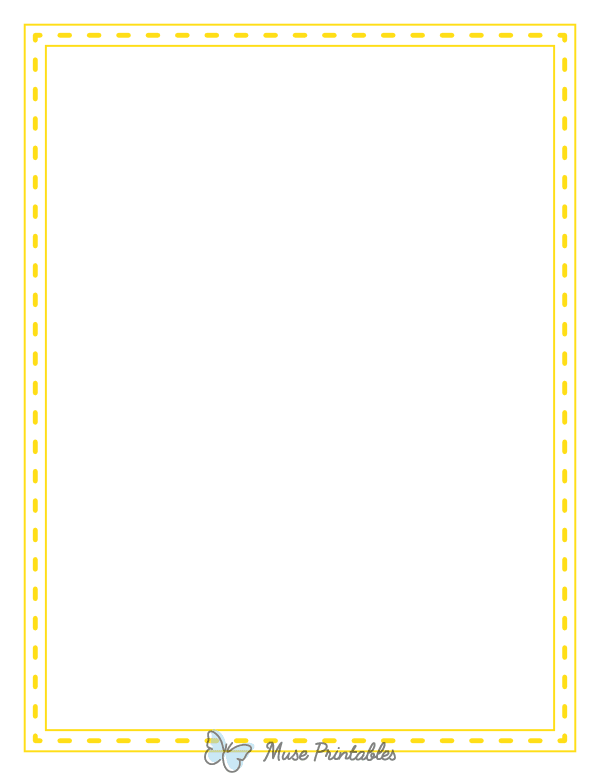 Yellow Stitch Frame Border