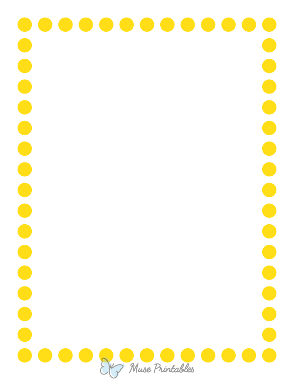 Yellow Thick Dotted Line Border