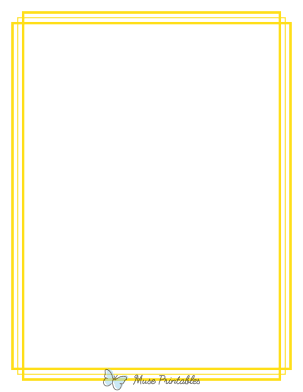 Yellow Triple Frame Border