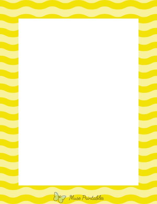 Yellow Wavy Stripe Border