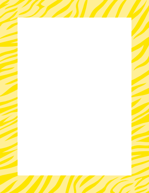 Yellow Zebra Print Border