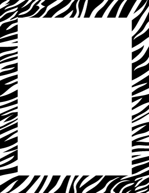 Zebra Print Border
