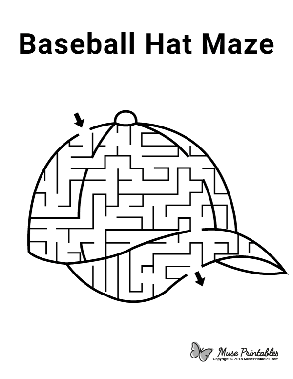 Baseball Hat Maze - easy