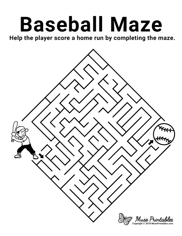 Baseball Maze - easy