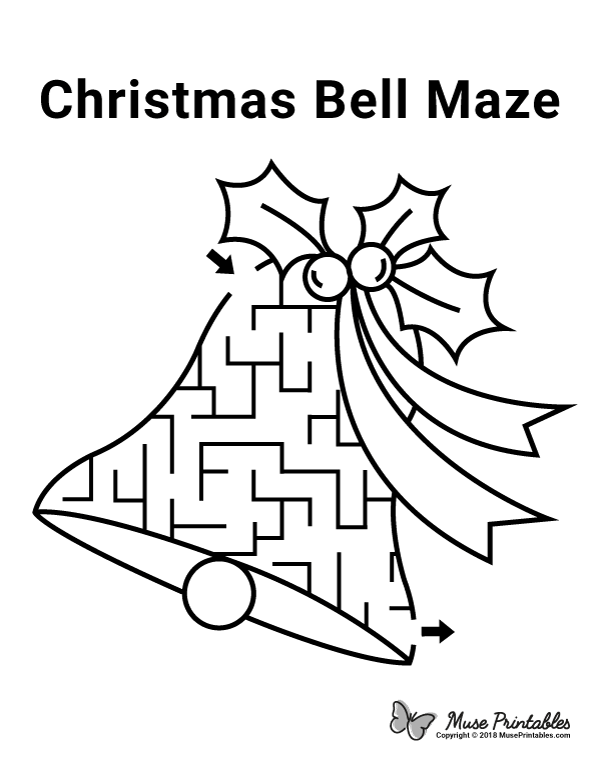 Free Printable Christmas Bell Maze