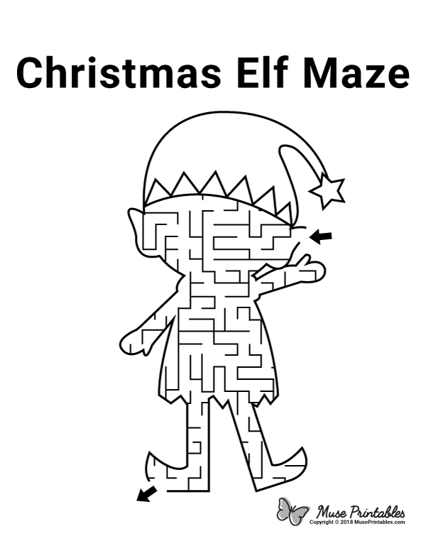 Christmas Elf Maze - easy