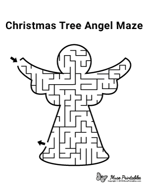 Christmas Tree Angel Maze