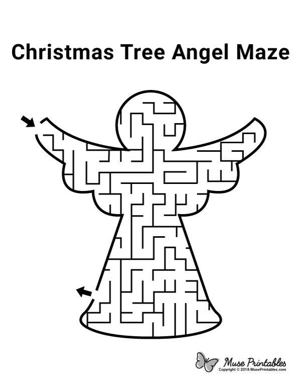 Christmas Tree Angel Maze - easy
