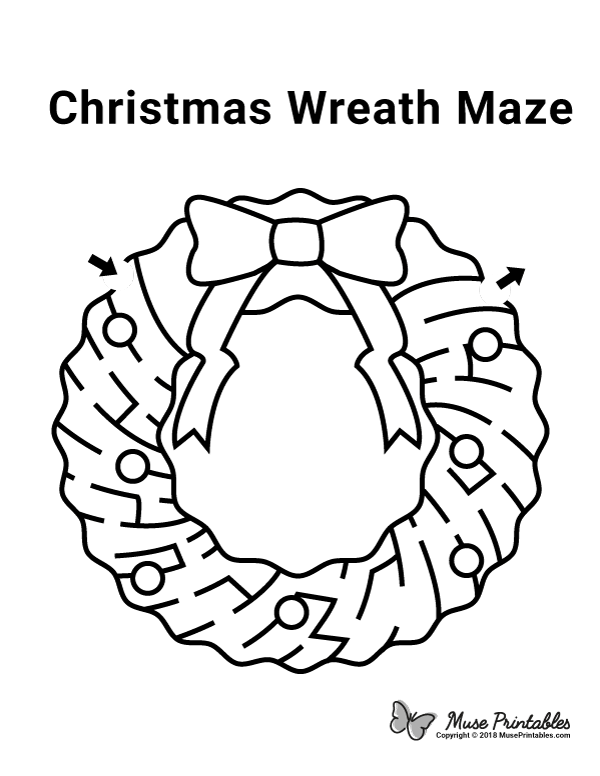 Christmas Wreath Maze - easy