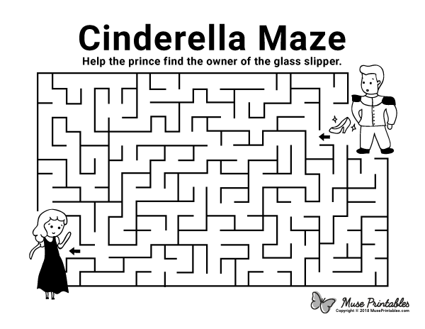 Free Printable Cinderella Maze
