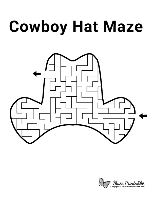 Cowboy Hat Maze - easy