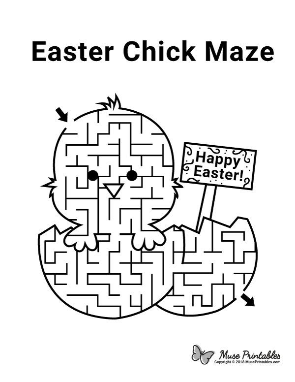 Easter Chick Maze - easy