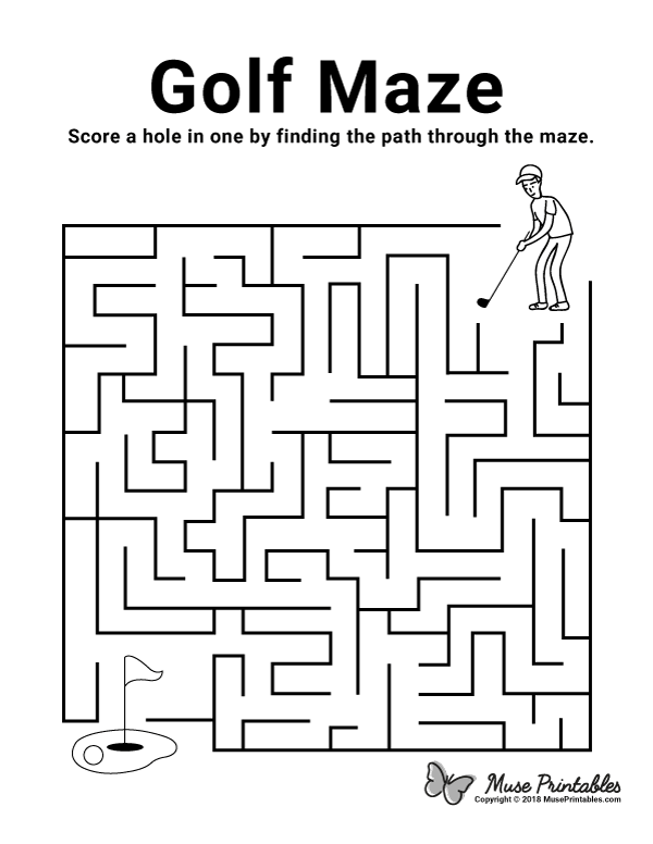 Free Printable Golf Maze Free Printable Golf Maze