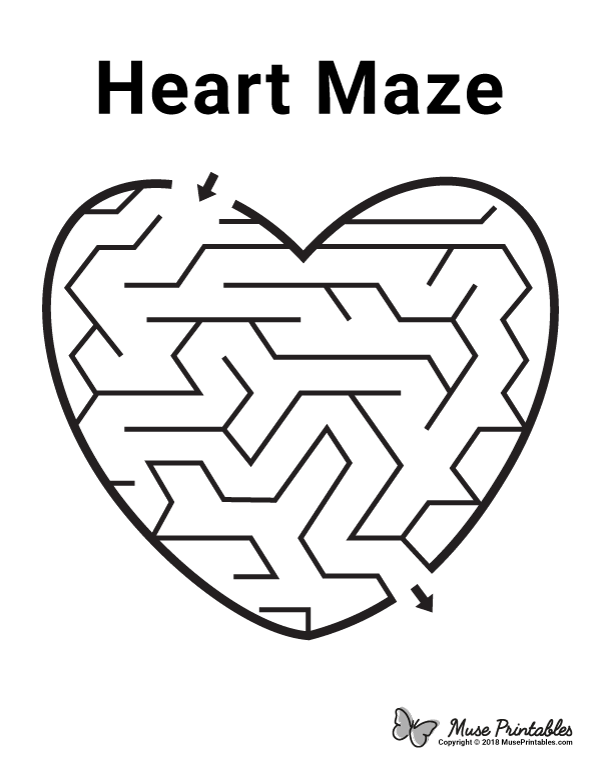 Free Printable Heart Maze