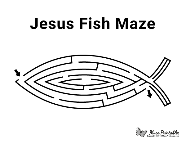 Jesus Fish Maze - easy