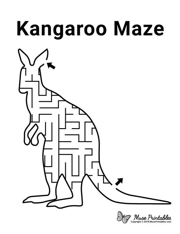 Free Printable Kangaroo Maze