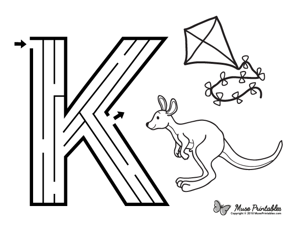 Letter K Maze - easy