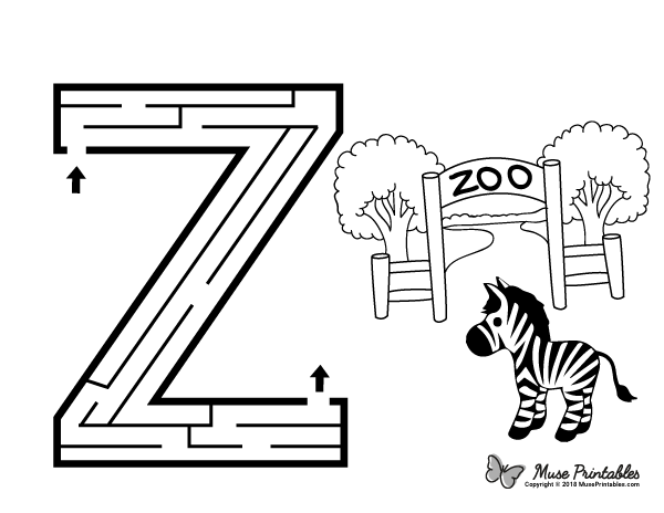 Letter Z Maze - easy