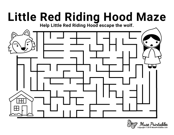 Little Red Riding Hood Maze - easy