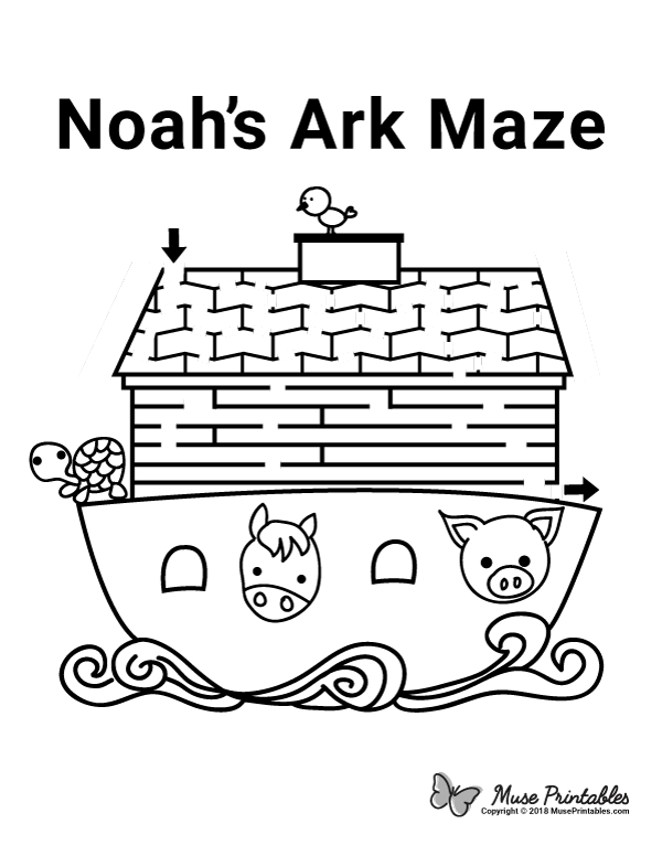 Free Printable Noah S Ark Maze