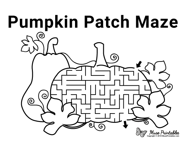 Pumpkin Maze Printable