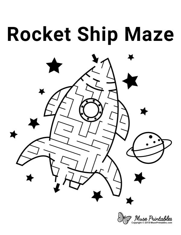 Rocket Ship Maze - easy