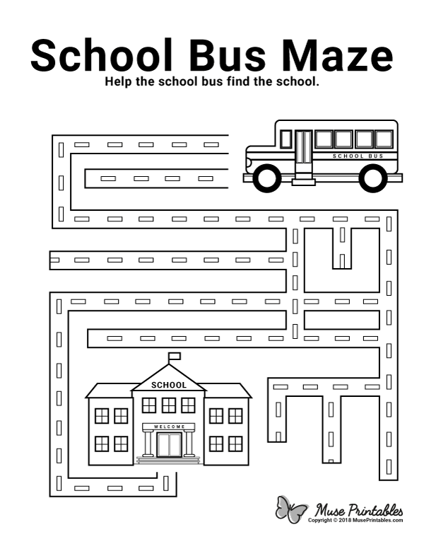 School Bus Maze - easy