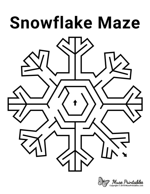 Free Printable Snowflake Maze