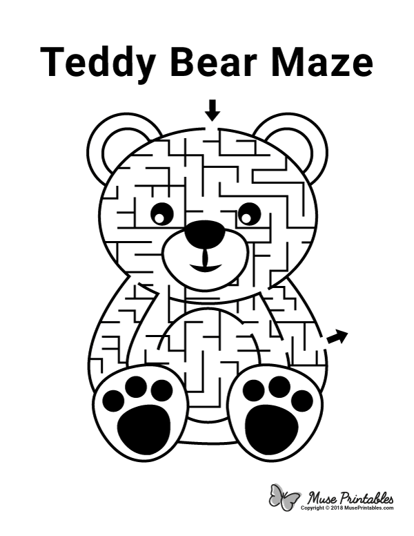 Teddy Bear Maze - easy