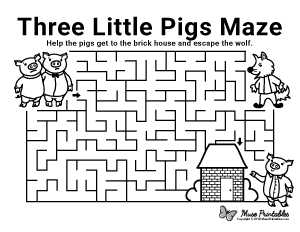 Three Little Pigs Maze