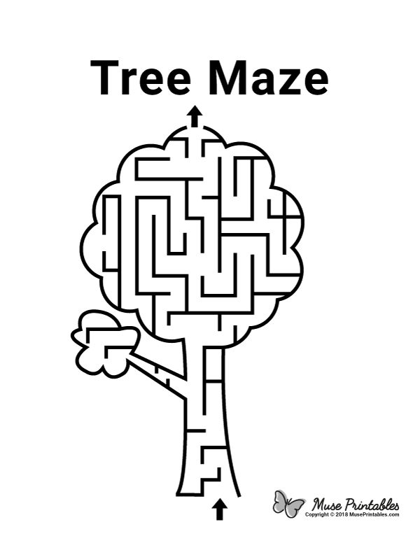 Free Printable Tree Maze