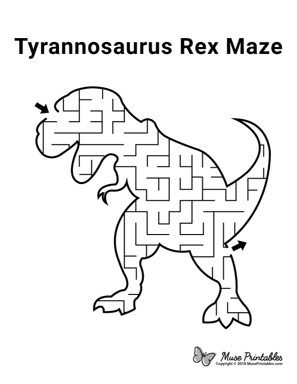 Tyrannosaurus Rex Maze - easy