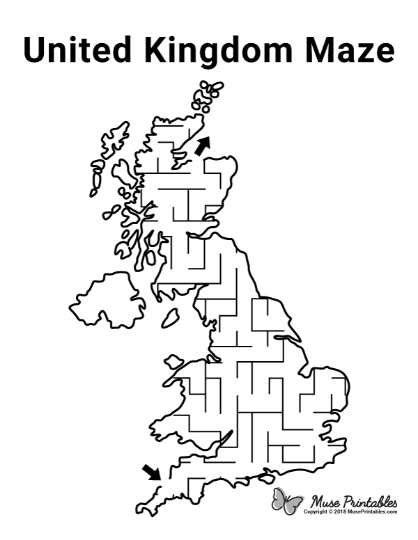 United Kingdom Maze - easy