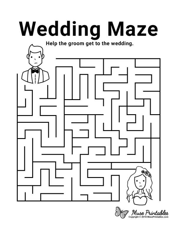 Download Free Printable Wedding Maze