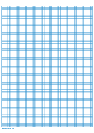 1/10 Inch Blue Graph Paper - A4