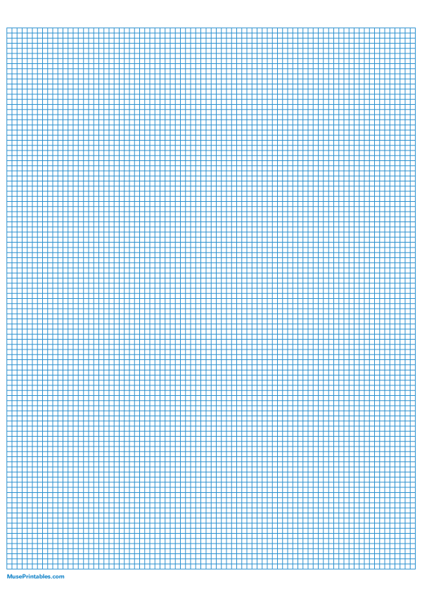 1/10 Inch Blue Graph Paper: A4-sized paper (8.27 x 11.69)