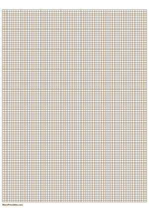 1/10 Inch Brown Graph Paper - A4