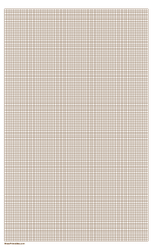 1/10 Inch Brown Graph Paper - Legal