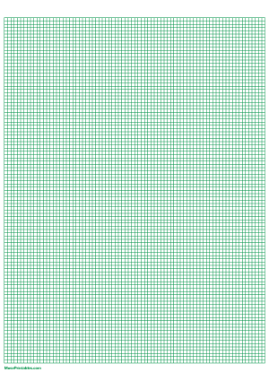1/10 Inch Green Graph Paper - A4